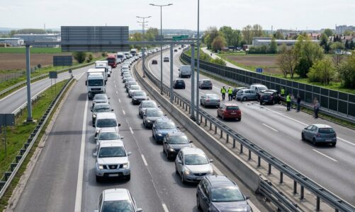 Utrudnienia na autostradzie A4 pod Wrocławiem