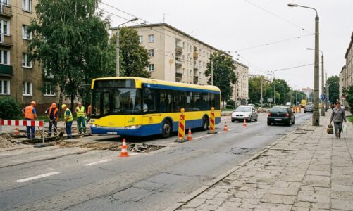 Utrudnienia w komunikacji miejskiej: prace drogowe na ul. Schuberta w Gdańsku