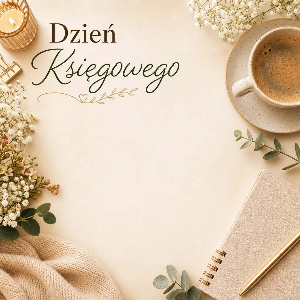 Grafika z krótkimi życzeniami na Dzień Księgowego 9 czerwca do pobrania